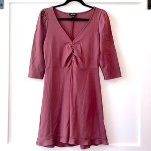 Express Mauve Ruffle Mini Dress - Size Med